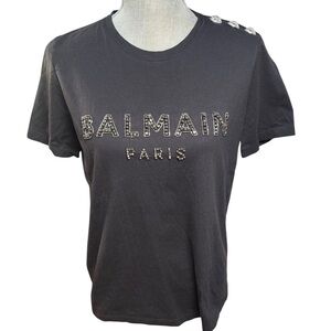 Balmain Women’s Shirt with Beaded Logo